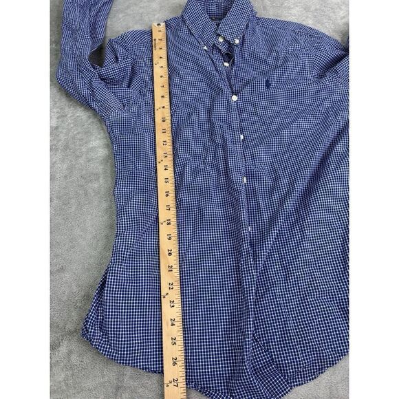 Ralph Lauren Custom Fit Long Sleeve Button Down Shirt Men's Size Medium Blue - Picture 8 of 9